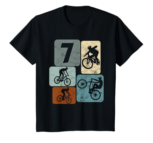 Kinder 7 Jahre Jungs Radfahrer 7. Geburtstag Fahrrad Mountainbike T-Shirt Kinder 7 Jahre Jungs Radfahrer 7. Geburtstag Fahrrad Mountainbike T-Shirt von Fahrrad Geburtstagsshirt Jungen & Mädchen Biken