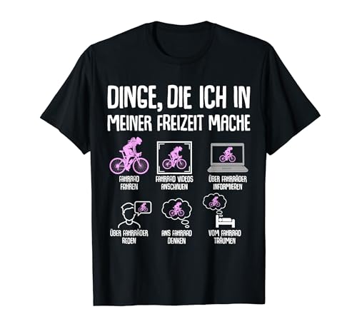Fahrrad Fahrradfahrerin Radfahrerin Rad Damen Mädchen Kinder T-Shirt Fahrrad Fahrradfahrerin Radfahrerin Rad Damen Mädchen Kinder T-Shirt von Fahrrad Geschenke
