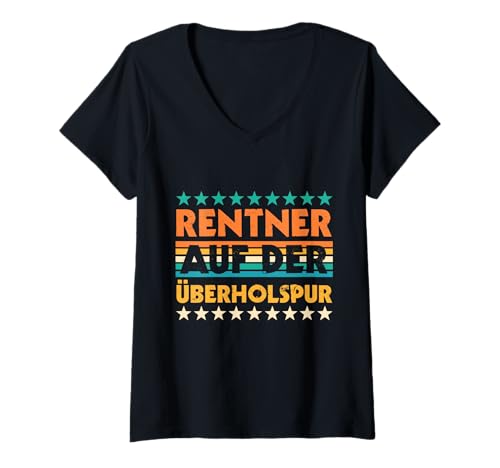 Damen Radfahrer Ruhestand Radsport Fahrrad Rentner T-Shirt mit V-Ausschnitt Damen Radfahrer Ruhestand Radsport Fahrrad Rentner T-Shirt mit V-Ausschnitt von Fahrradsport Radeln Fahrrad Rente