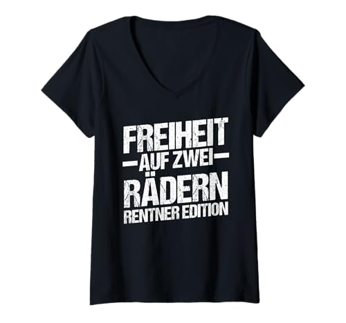Damen Radfahrer Ruhestand Radsport Fahrrad Rentner T-Shirt mit V-Ausschnitt Damen Radfahrer Ruhestand Radsport Fahrrad Rentner T-Shirt mit V-Ausschnitt von Fahrradsport Radeln Fahrrad Rente