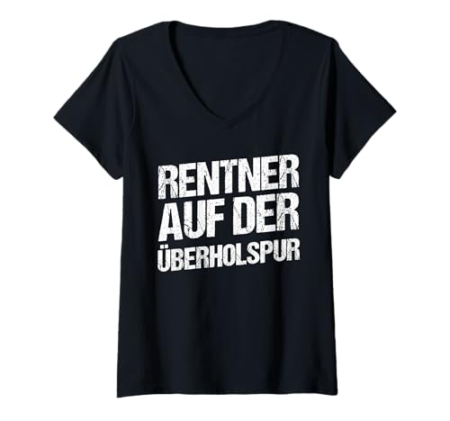 Damen Radfahrer Ruhestand Radsport Fahrrad Rentner T-Shirt mit V-Ausschnitt Damen Radfahrer Ruhestand Radsport Fahrrad Rentner T-Shirt mit V-Ausschnitt von Fahrradsport Radeln Fahrrad Rente