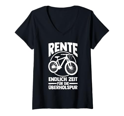 Damen Radfahrer Ruhestand Radsport Fahrrad Rentner T-Shirt mit V-Ausschnitt Damen Radfahrer Ruhestand Radsport Fahrrad Rentner T-Shirt mit V-Ausschnitt von Fahrradsport Radeln Fahrrad Rente