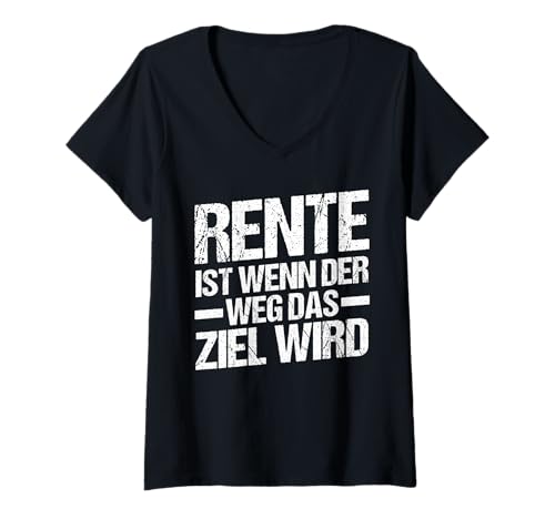 Damen Radfahrer Ruhestand Radsport Fahrrad Rentner T-Shirt mit V-Ausschnitt Damen Radfahrer Ruhestand Radsport Fahrrad Rentner T-Shirt mit V-Ausschnitt von Fahrradsport Radeln Fahrrad Rente