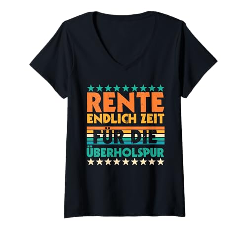 Damen Radfahrer Ruhestand Radsport Fahrrad Rentner T-Shirt mit V-Ausschnitt Damen Radfahrer Ruhestand Radsport Fahrrad Rentner T-Shirt mit V-Ausschnitt von Fahrradsport Radeln Fahrrad Rente