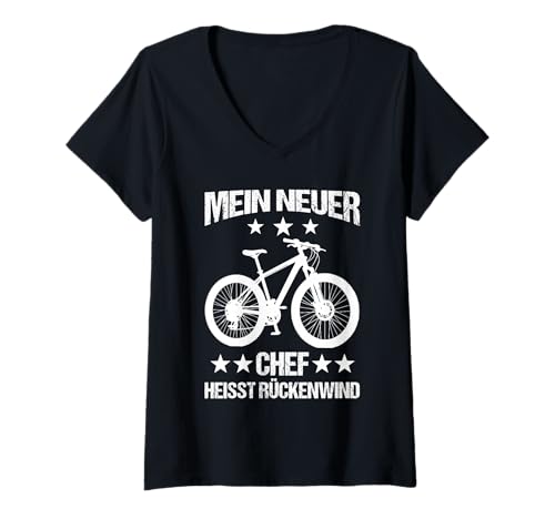 Damen Radfahrer Ruhestand Radsport Fahrrad Rentner T-Shirt mit V-Ausschnitt Damen Radfahrer Ruhestand Radsport Fahrrad Rentner T-Shirt mit V-Ausschnitt von Fahrradsport Radeln Fahrrad Rente