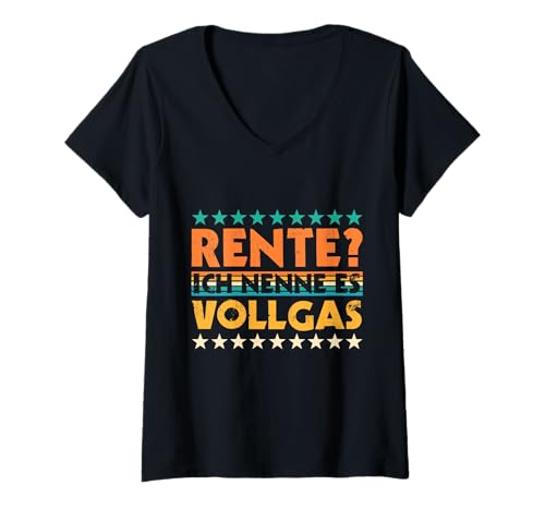 Damen Radfahrer Ruhestand Radsport Fahrrad Rentner T-Shirt mit V-Ausschnitt Damen Radfahrer Ruhestand Radsport Fahrrad Rentner T-Shirt mit V-Ausschnitt von Fahrradsport Radeln Fahrrad Rente