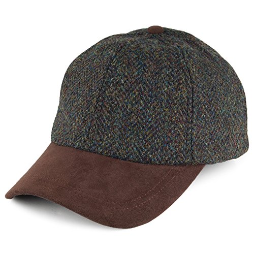 Failsworth Harris Tweed Cap - Grün Mischung - Einstellbar von Failsworth