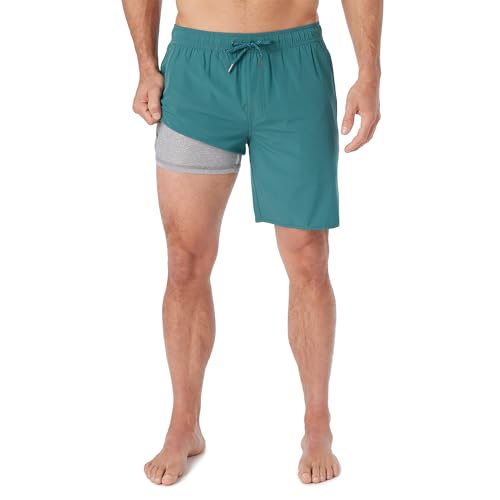 Fair Harbor The Anchor – Herren-Badeanzüge mit BreezeKnit™-Futter, 20,3 cm Schrittlänge – Anti-Scheuer-Performance-Badehose, Seapine, X-Large von Fair Harbor
