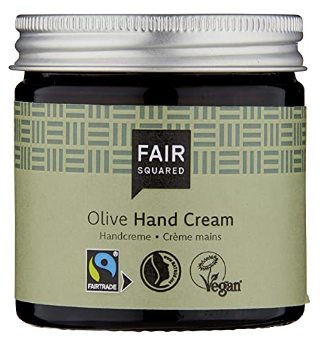 FAIR SQUARED Handcreme Olive 50 ml - Handpflege Creme für trockene Haut - vegane Naturkosmetik von Fair Squared