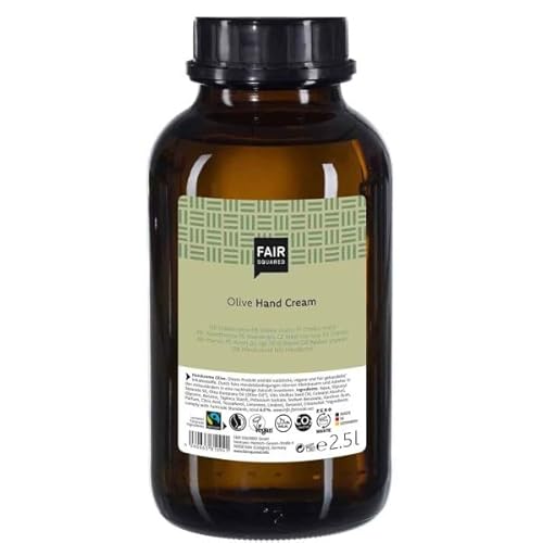 FAIR SQUARED Handcreme Olive 2,5 Liter - intensive Pflege Hand- vegane Handpflege mit natürlichen Inhaltsstoffen 2500 ml von Fair Squared