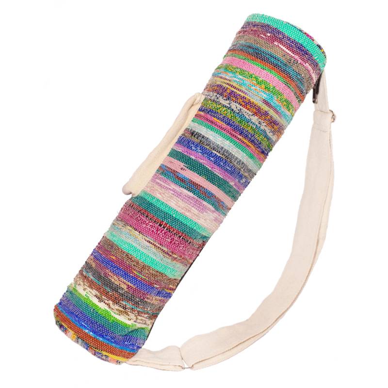 Bunte Yogatasche Handgewebt | Upcycling Unikat Aus Nepal Fairtrade Nachhaltig Yogi Geschenk Yogamattentasche Recycling Baumwolle Bunte Yogatasche Handgewebt | Upcycling Unikat Aus Nepal Fairtrade Nachhaltig Yogi Geschenk Yogamattentasche Recycling Baumwolle von FairSpiritCrafts