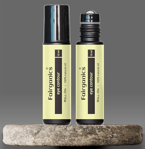Augen Roll-On Serum gegen Augenringe & Falten - Bio, vegan, mit Arganöl - Kühlende Anti-Aging Augenpflege - Naturkosmetik Augenserum Roll-On - Augen-Öl für Männer & Frauen– FAIRGANICS® von Fairganics