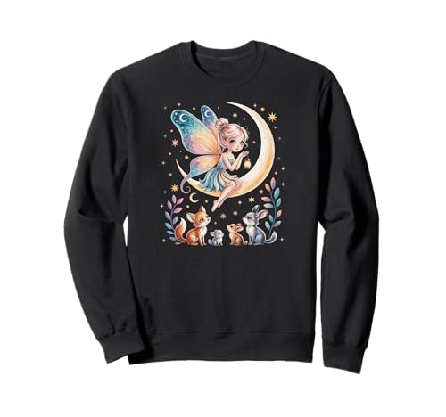 Cute Fairy Tales Magic Moon Animals Mythical Girl Sweatshirt Cute Fairy Tales Magic Moon Animals Mythical Girl Sweatshirt von Fairies and Music Everywhere DearPrint