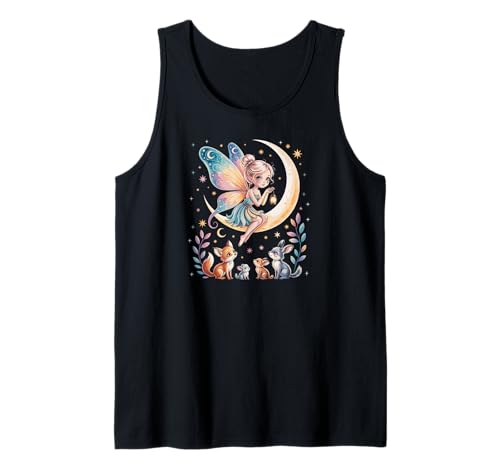 Cute Fairy Tales Magic Moon Animals Mythical Girl Tank Top Cute Fairy Tales Magic Moon Animals Mythical Girl Tank Top von Fairies and Music Everywhere DearPrint