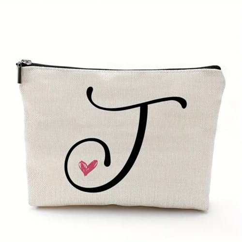 Make-up-Tasche, Reise-Kosmetiktasche, Reise-Make-up-Tasche, Aufbewahrungs-Organizer, Kosmetiktasche, stilvolles Buchstabenmuster, Make-up-Aufbewahrungstasche, Reißverschluss, Reise-Make-up-Organizer von Fairnull