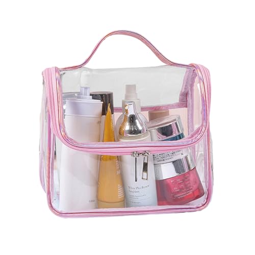 Make-up-Tasche, Reise-Kosmetiktasche, Reise-Make-up-Tasche, Aufbewahrungs-Organizer, Kosmetiktasche im Stil, PVC, transparent, langlebig, wasserdicht, geräumig, Make-up-Tasche für von Fairnull