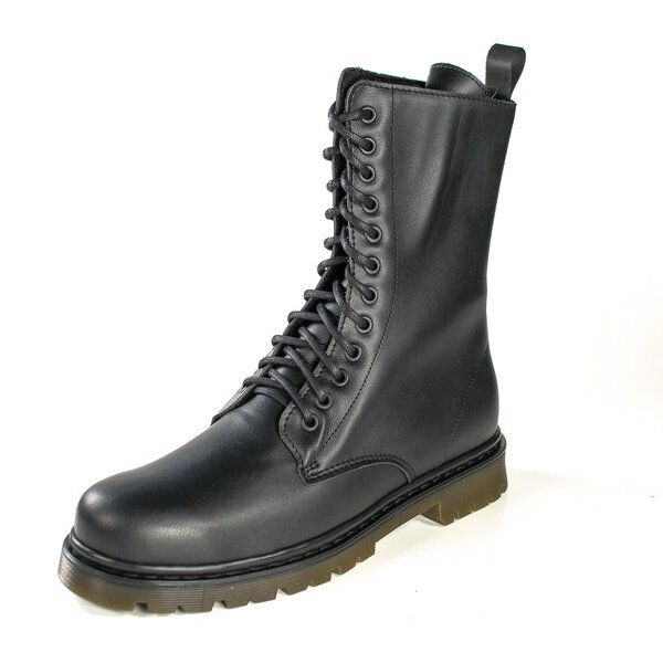 Fairticken ALVORA HIGH vegane 12 Loch All-Year Stiefel Unisex (schwarz) von Fairticken