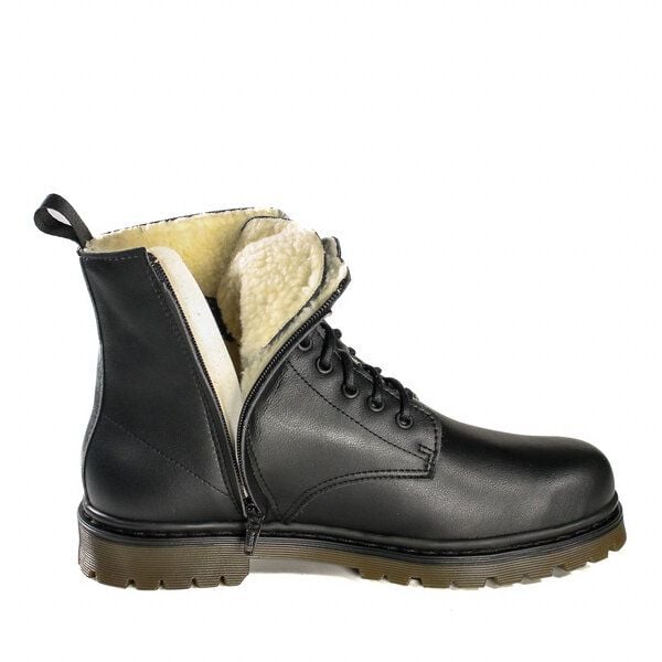 Fairticken ALVORA SNOW vegane 8-Loch Winterstiefel Unisex mit Fütterung (schwarz) von Fairticken
