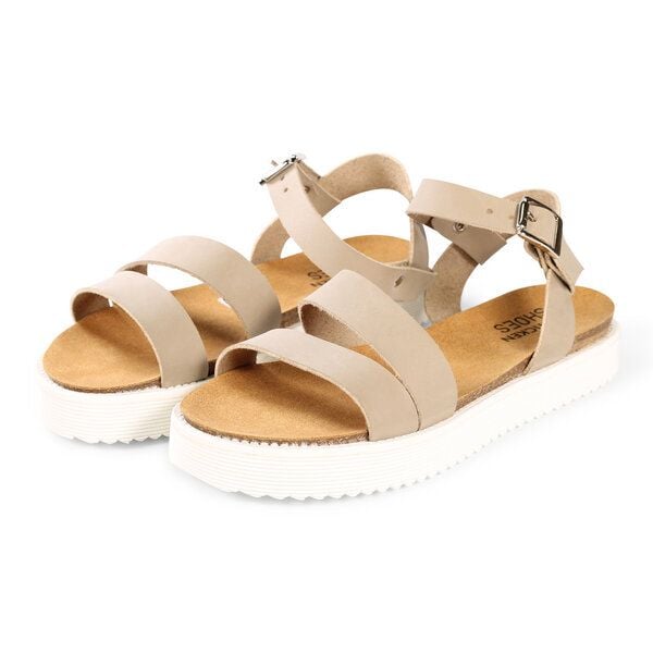 Fairticken Vegane Sandale NICOLA mit hoher Sohle aus NoBuck von Fairticken