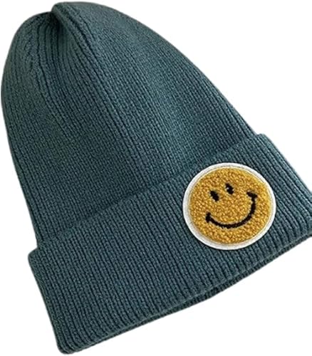 Fairway Finds Strickmütze für Damen und Herren, Smiley-Gesicht, 11 Farbvarianten, weiche Acryl-Wintermütze, weich und dehnbar, Blaugrün/Ein Hauch von Paradies (Trace of Paradise), Einheitsgr��e von Fairway Finds