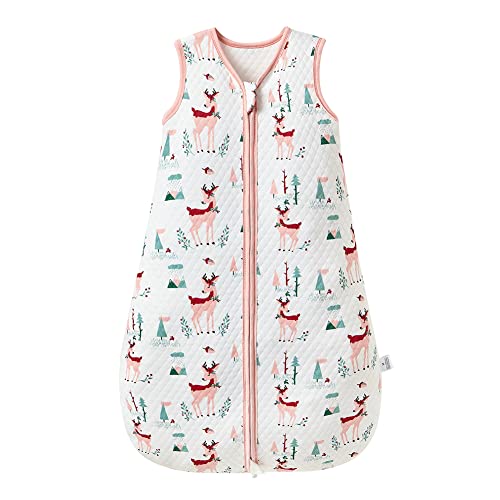 Baby Schlafsack 1.0 Tog 100% Baumwolle Ganzjahres Schlafsack Babyschlafsack Kinder, 1.0 Tog für Jungen und Mädchen 76CM/Baby Höhe 80-90cm von Fairy Baby
