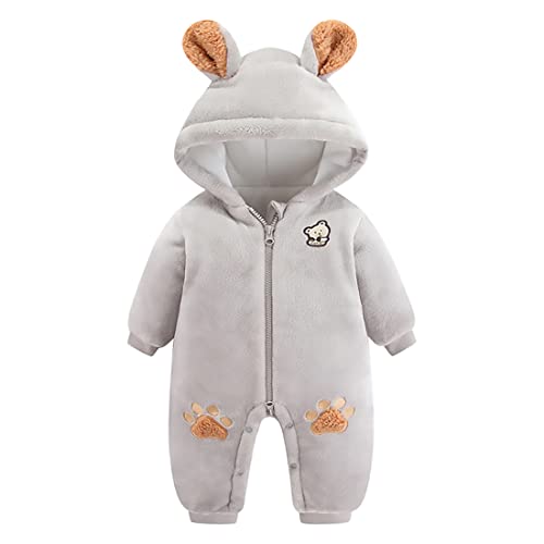 Fairy Baby Baby Schneeanzug Neugeborene Säugling Baby Kapuzen Strampler Fleece Schneeanzug Cartoon Jumpsuit Herbst Winter Outfits von Fairy Baby