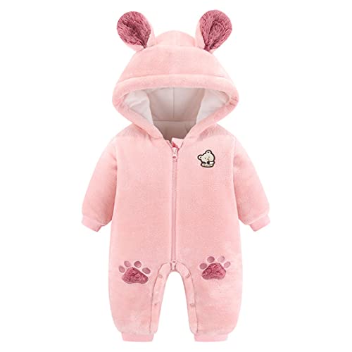 Fairy Baby Baby Schneeanzug Neugeborene Säugling Baby Kapuzen Strampler Fleece Schneeanzug Cartoon Jumpsuit Herbst Winter Outfits von Fairy Baby