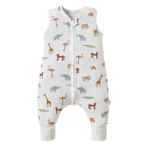 Fairy Baby schlafsack mit füßen 1 Tog Baumwolle Schlafsack Baby ganzjahres schlafsack mit beinen kleinkind Schlafanzug für Jungen und Mädchen von Fairy Baby