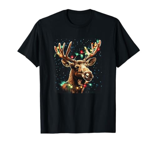 Buntes Elch-Outfit für Erwachsene und Kinder T-Shirt Buntes Elch-Outfit für Erwachsene und Kinder T-Shirt von Fairy Lights Moose