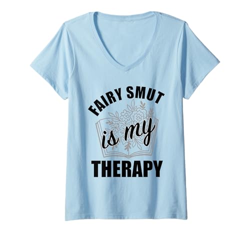 Damen Romantasy Fantasy Bücher Fee Smut Spicy Book Lover Fairy T-Shirt mit V-Ausschnitt Damen Romantasy Fantasy Bücher Fee Smut Spicy Book Lover Fairy T-Shirt mit V-Ausschnitt von Fairy Tale Book Merch For Women