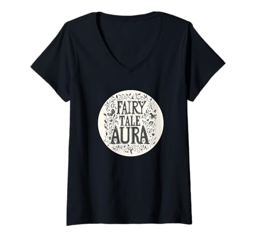 Damen Cooles Märchen Aura Rede Kostüm T-Shirt mit V-Ausschnitt Damen Cooles Märchen Aura Rede Kostüm T-Shirt mit V-Ausschnitt von Fairy Tale Outfit