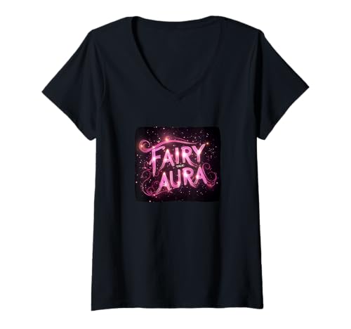 Damen Girly Fairy Tale Aura Spruch Kostüm T-Shirt mit V-Ausschnitt Damen Girly Fairy Tale Aura Spruch Kostüm T-Shirt mit V-Ausschnitt von Fairy Tale Outfit