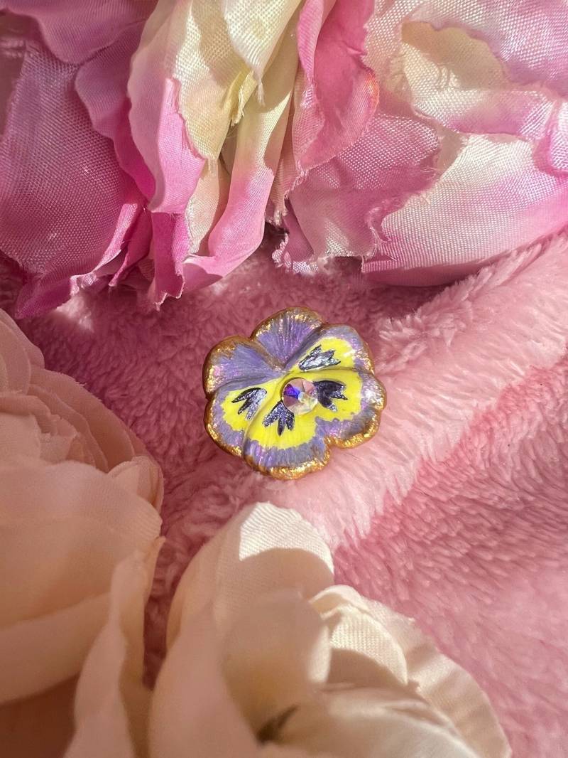 stiefmütterchen Ring | -Veilchen Johnny Jump Up Blume Blumen Verstellbarer stiefmütterchen Ring | -Veilchen Johnny Jump Up Blume Blumen Verstellbarer von FairyBlossomShop