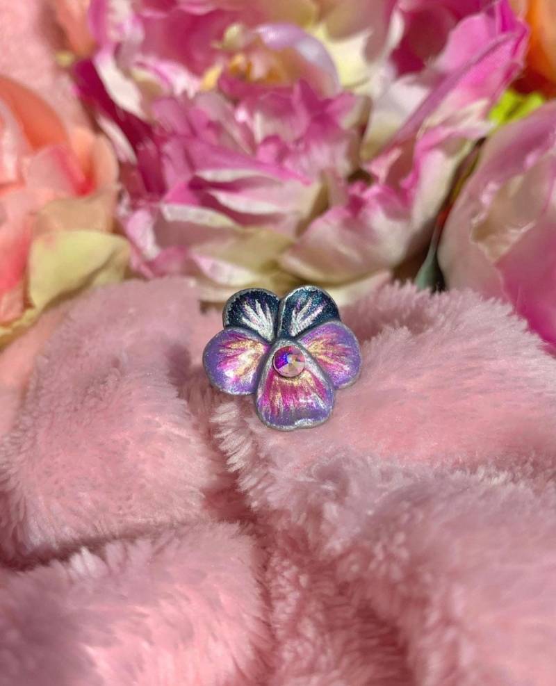 stiefmütterchen Ring | -Veilchen Johnny Jump Up Blume Blumen Verstellbarer stiefmütterchen Ring | -Veilchen Johnny Jump Up Blume Blumen Verstellbarer von FairyBlossomShop