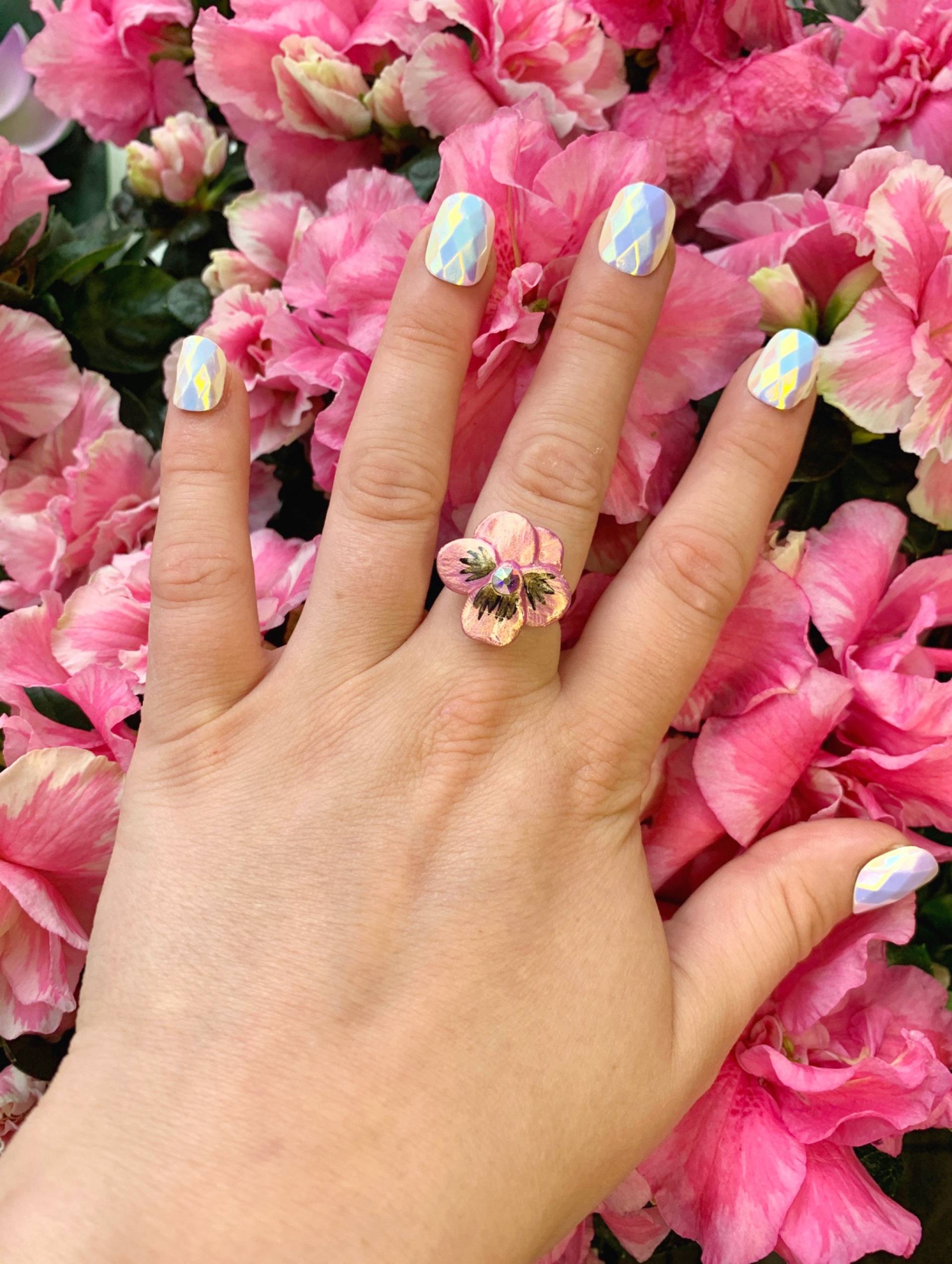 stiefmütterchen Ring Rosegold | -Veilchen Johnny Jump Up Blume Blumen Verstellbarer stiefmütterchen Ring Rosegold | -Veilchen Johnny Jump Up Blume Blumen Verstellbarer von FairyBlossomShop