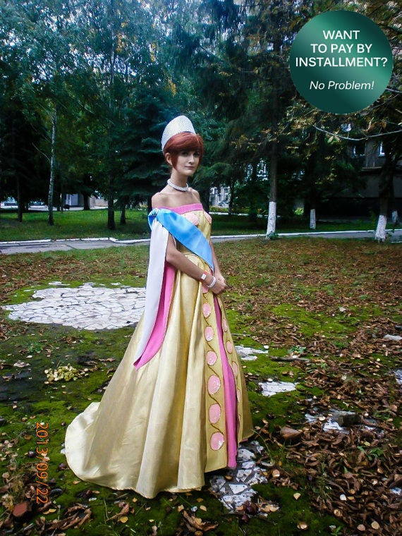 Anastasia Cosplay Golden Final Kleid-Halloween-Kostüm Erwachsene Handgemachte Kostüm Custom Order von FairyCostumeStore