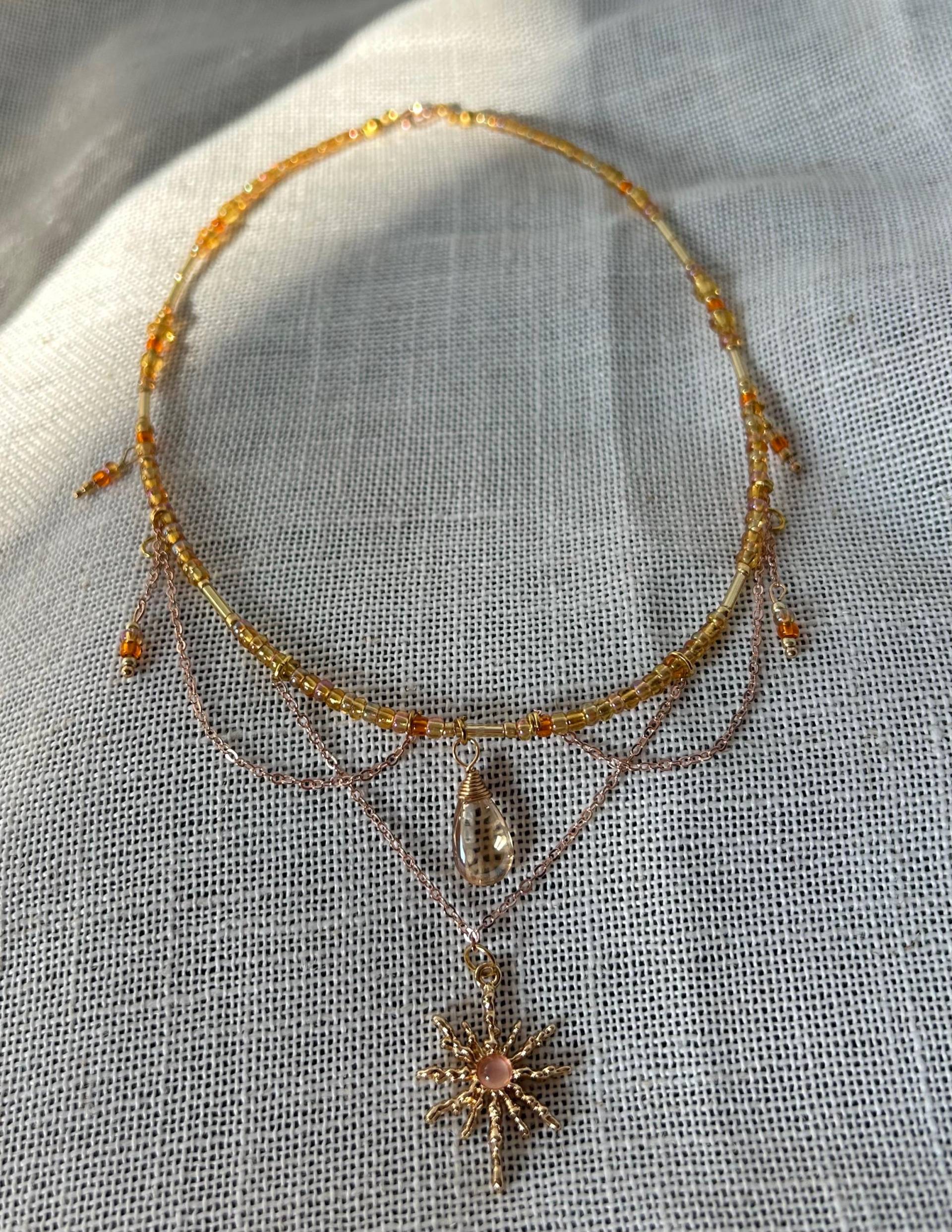 Honey Star Necklace | Beads, Charms & Pendant Honeystarfall Handmade Honey Star Necklace | Beads, Charms & Pendant Honeystarfall Handmade von FairyCraftsAtelier