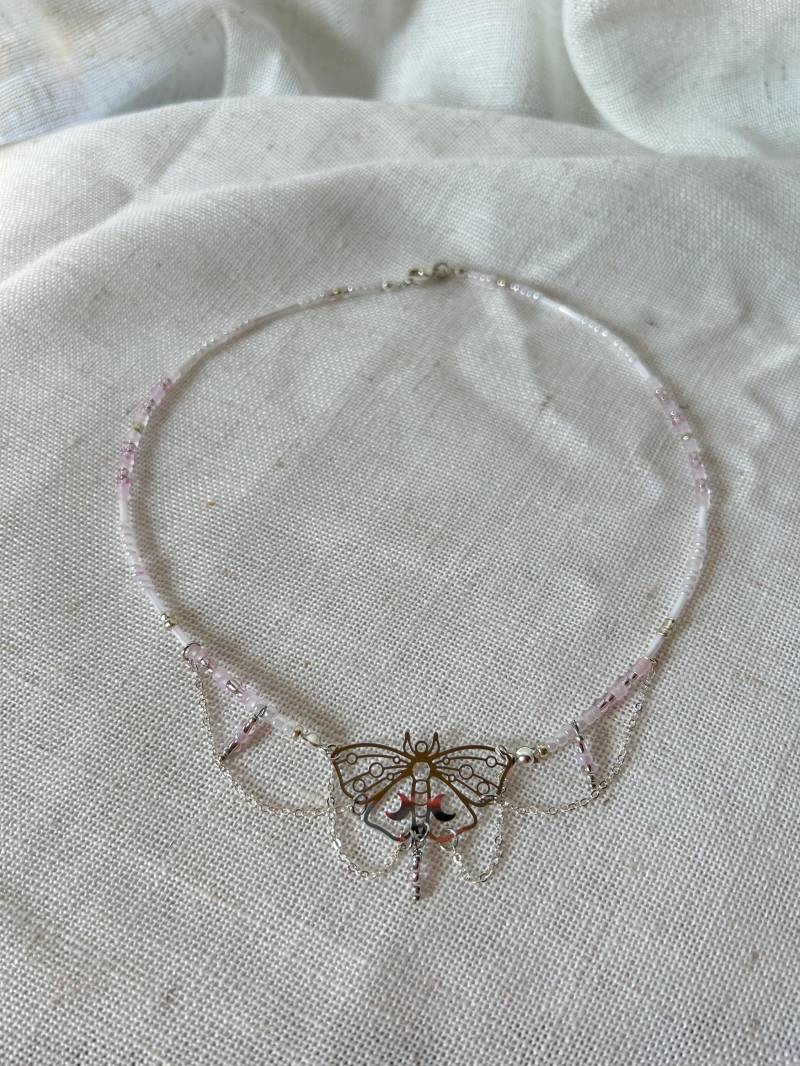 Silver Moth Necklace | Beads, Charms & Pendant Starlight Handmade Silver Moth Necklace | Beads, Charms & Pendant Starlight Handmade von FairyCraftsAtelier