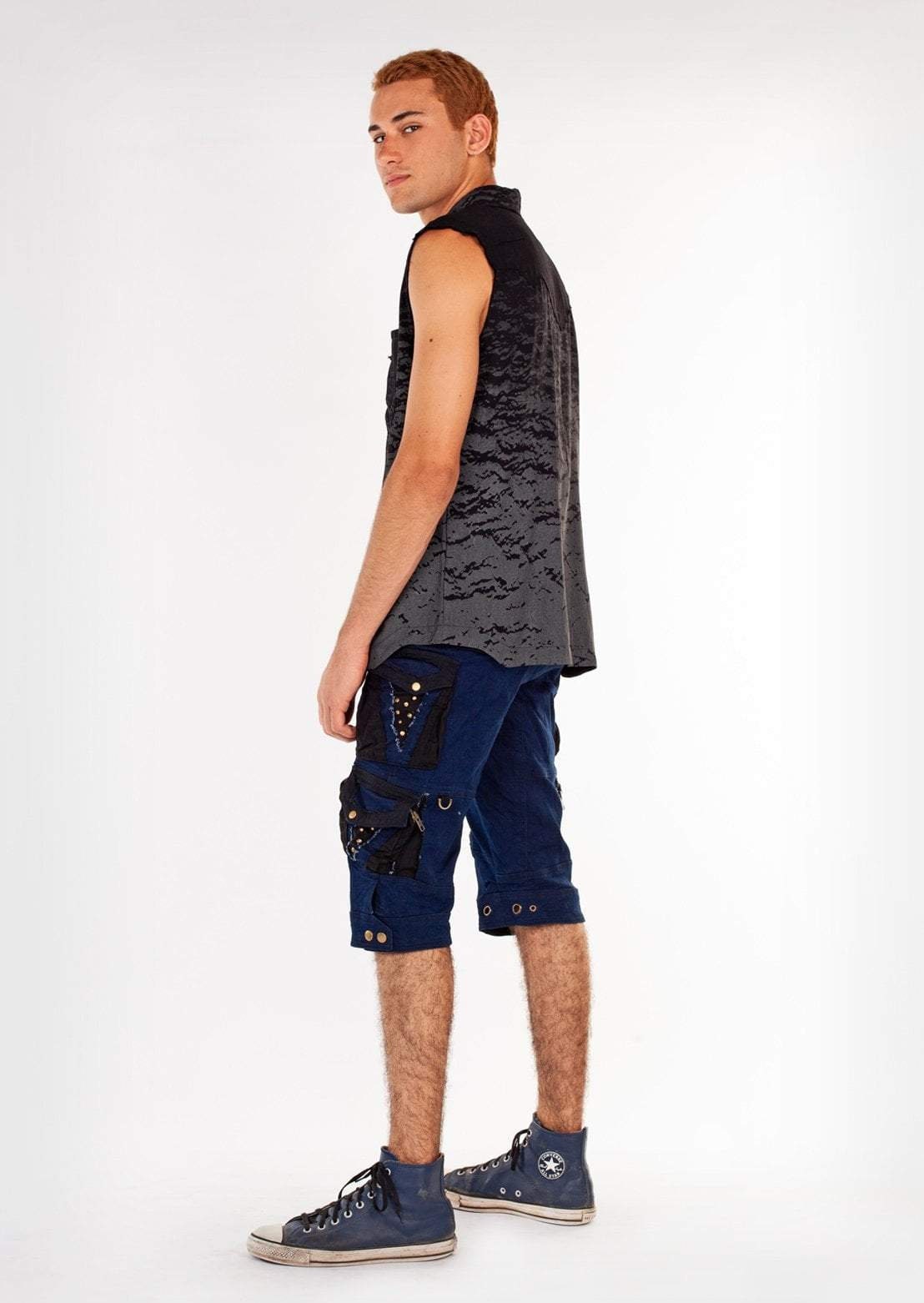 Cargo Herren Hose - Festival Shorts Männer Custom Rave Burning Man Punk Steampunk Kurze von FairyFlossTribe