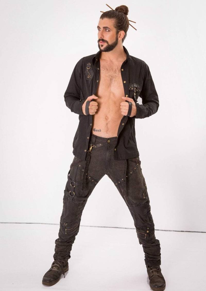 Herren Brennende Mann Hose/steampunk Kleidung Gothic Festival Männer Punk Ninja von FairyFlossTribe