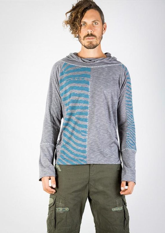 Süßes Hoodie/Männer Langarmshirt Kapuzenshirt Longsleeve Mirage Top Burning Man Festival Doof von FairyFlossTribe