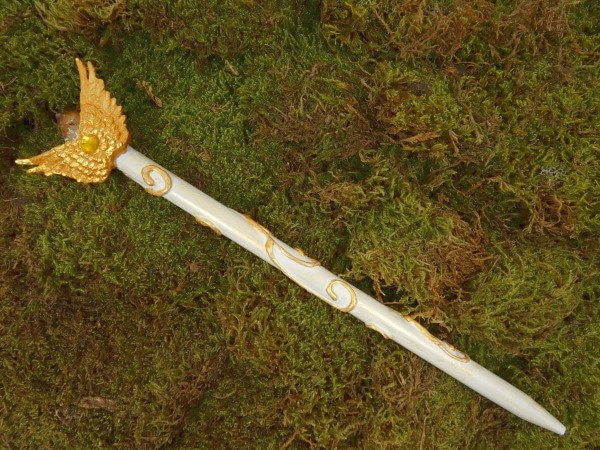 13, 5 Zoll Citrin Kristall Engelsstab Weiß Gold Zauberstab Rohkristall Edelstein Elfenstab 13, 5 Zoll Citrin Kristall Engelsstab Weiß Gold Zauberstab Rohkristall Edelstein Elfenstab von FairyMeShop