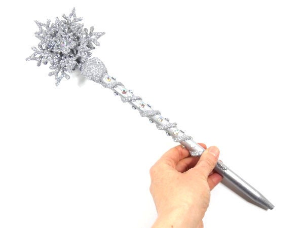40 cm Silber Schneeflocke Gute Fee Zauberstab Hexe Wicca Zepter Patin Geschenk 40 cm Silber Schneeflocke Gute Fee Zauberstab Hexe Wicca Zepter Patin Geschenk von FairyMeShop
