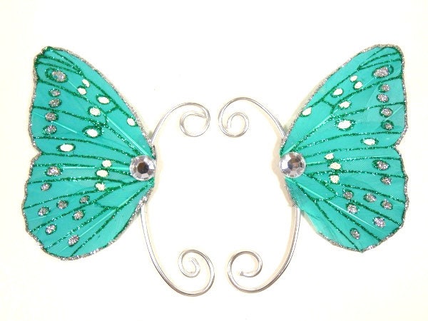 Blau Grün Fee Ohrflügel Earcuffs Feenflügel Schmetterling Flügel Kostüm Flügel Blau Grün Fee Ohrflügel Earcuffs Feenflügel Schmetterling Flügel Kostüm Flügel von FairyMeShop