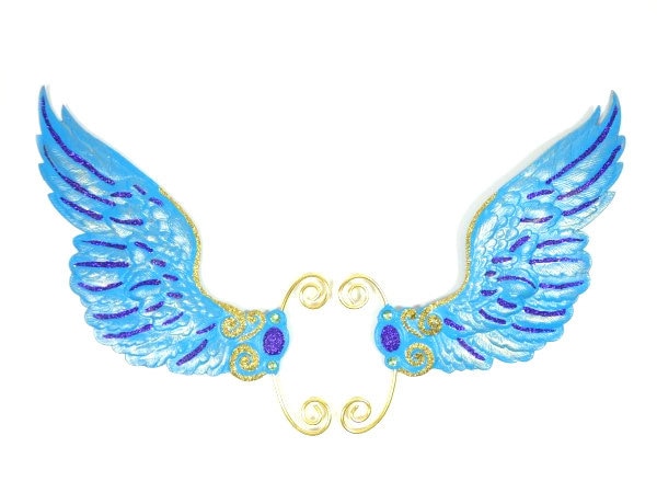 Blaue Fee Ohrmanschetten Earwings Ohrflügel Feenflügel Schmetterling Flügel Kostüm Blau Glitzer Cosplay Blaue Fee Ohrmanschetten Earwings Ohrflügel Feenflügel Schmetterling Flügel Kostüm Blau Glitzer Cosplay von FairyMeShop