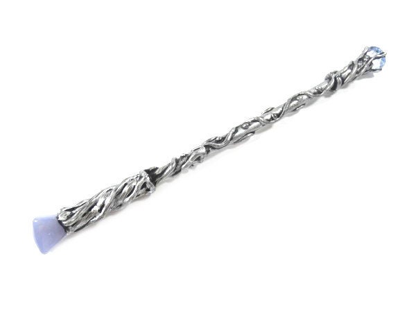 Chalcedon Zauberstab Schwarz Silber Hexenmeister Edelstein Feenstab Wicca Kristallstab Chalcedon Zauberstab Schwarz Silber Hexenmeister Edelstein Feenstab Wicca Kristallstab von FairyMeShop
