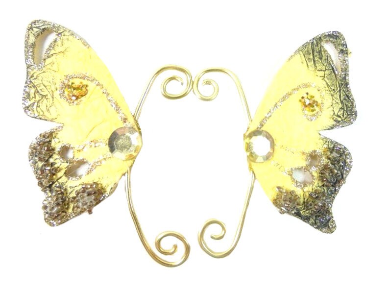 Gelb Gold Fee Ohrmanschetten Earwings Ohrflügel Feenflügel Schmetterling Flügel Kostüm Gelb Gold Fee Ohrmanschetten Earwings Ohrflügel Feenflügel Schmetterling Flügel Kostüm von FairyMeShop