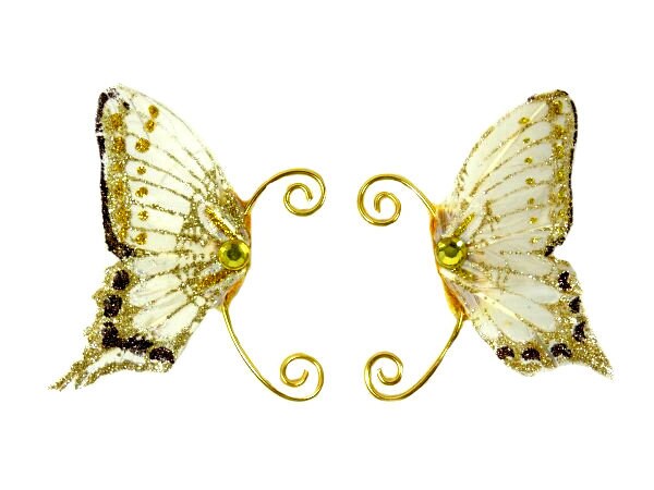 Gold Braun Beige Fee Ohrflügel Schmetterling Flügel Kostüm Cosplay Earwings Ohren Ohrschmeichler Gold Braun Beige Fee Ohrflügel Schmetterling Flügel Kostüm Cosplay Earwings Ohren Ohrschmeichler von FairyMeShop