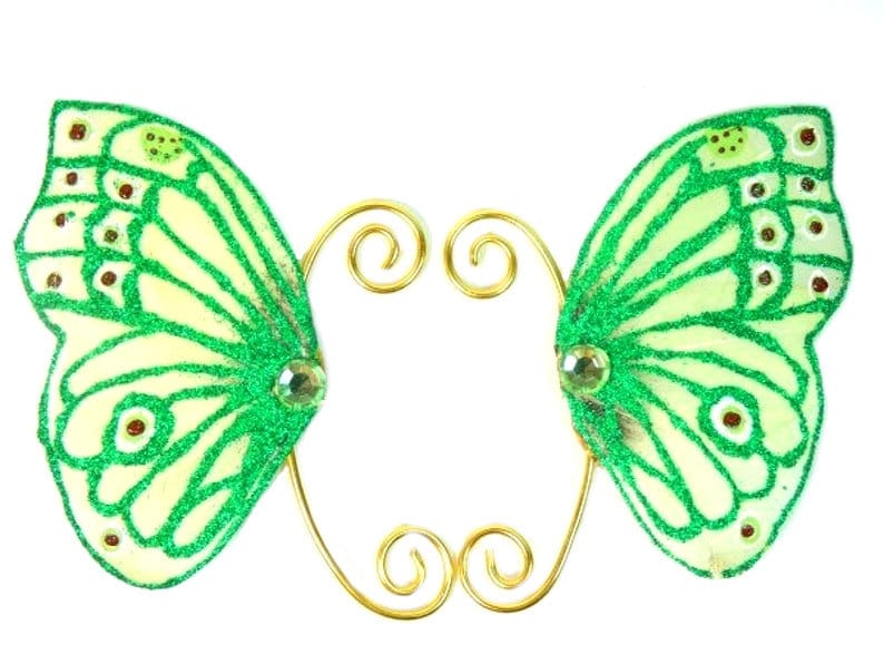 Grüne Fee Ohrmanschetten Earwings Ohrflügel Silber Ohren Kostüm Flügel Cosplay Grüne Fee Ohrmanschetten Earwings Ohrflügel Silber Ohren Kostüm Flügel Cosplay von FairyMeShop