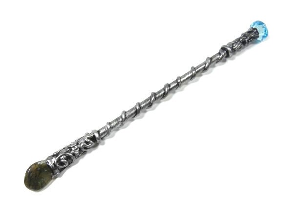 Labradorit Zauberstab Schwarz Silber Hexenmeister Edelstein Fee Wicca Kristallstab Labradorit Zauberstab Schwarz Silber Hexenmeister Edelstein Fee Wicca Kristallstab von FairyMeShop